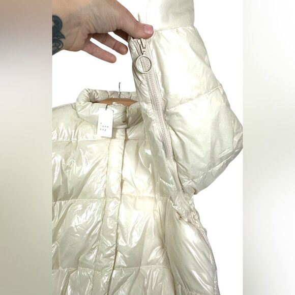 NWT a new day Adaptive zipper Relaxed Puffer Jacket Cream water resistant sz XXL - Picture 6 of 9
